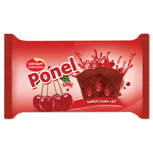 کیک پونل دو قلو مغزدار آلبالویی