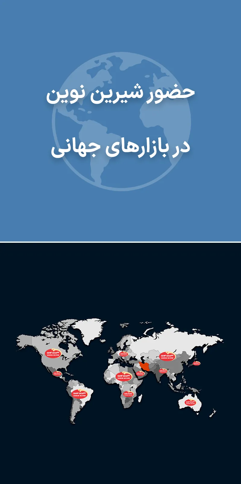 شیرین نوین در بازارهای دنیا