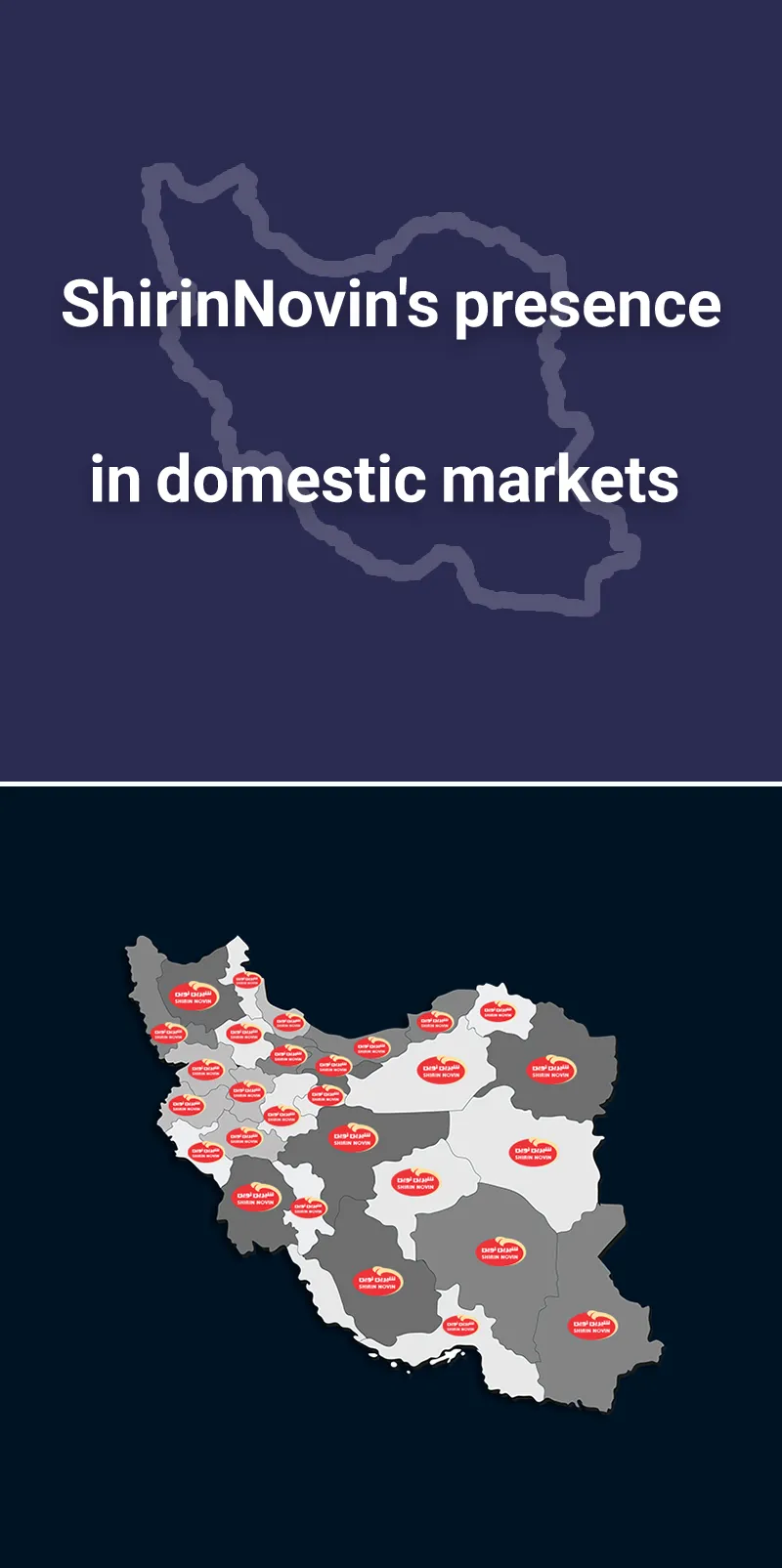 ShirinNovin's presence in Iranian markets